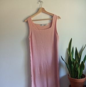 Blushe by Spiegel ribbed blush maxi dress